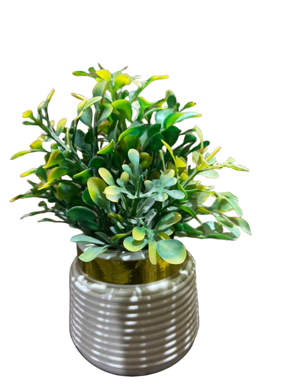 Elegant Artificial Green Plant in Ceramic Pot